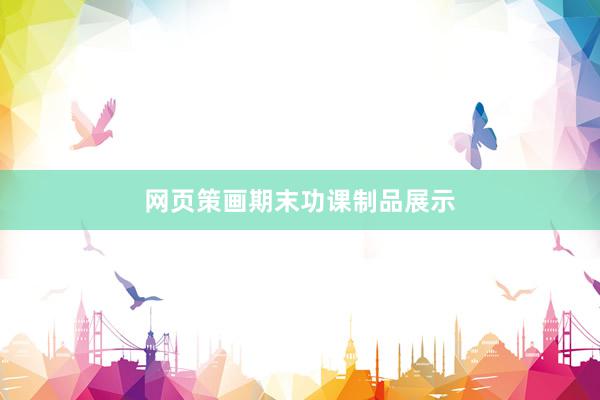 网页策画期末功课制品展示